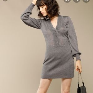 Rouje Alma Dress in Grey Lux Size M